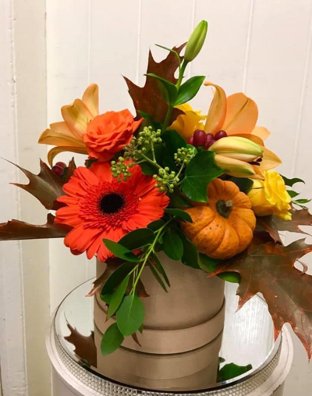 Florist choice Autumn Hat Box